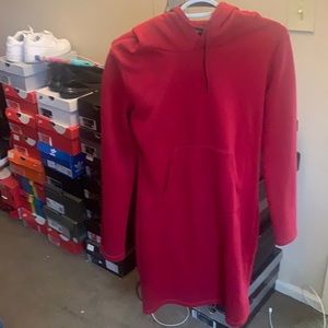 Red sweater dress